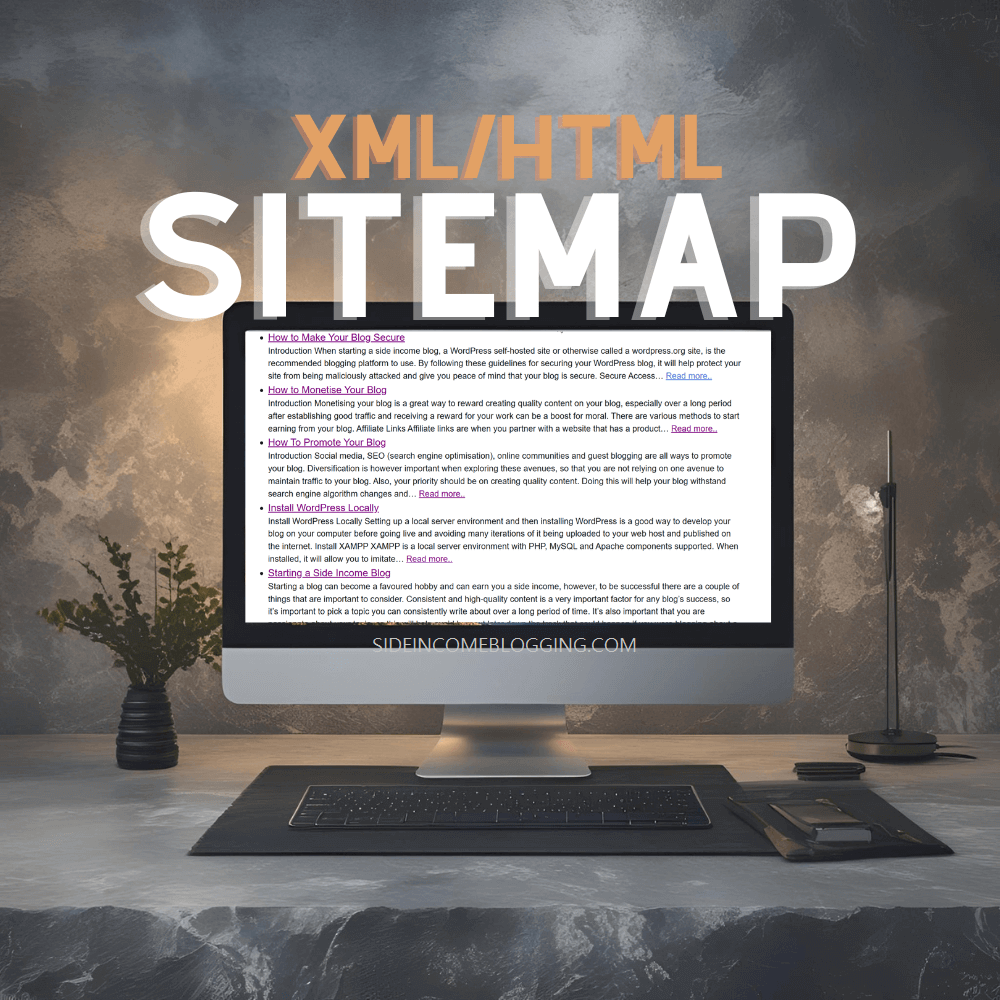 Side Income Blogging - How to utilise sitemaps for your blog